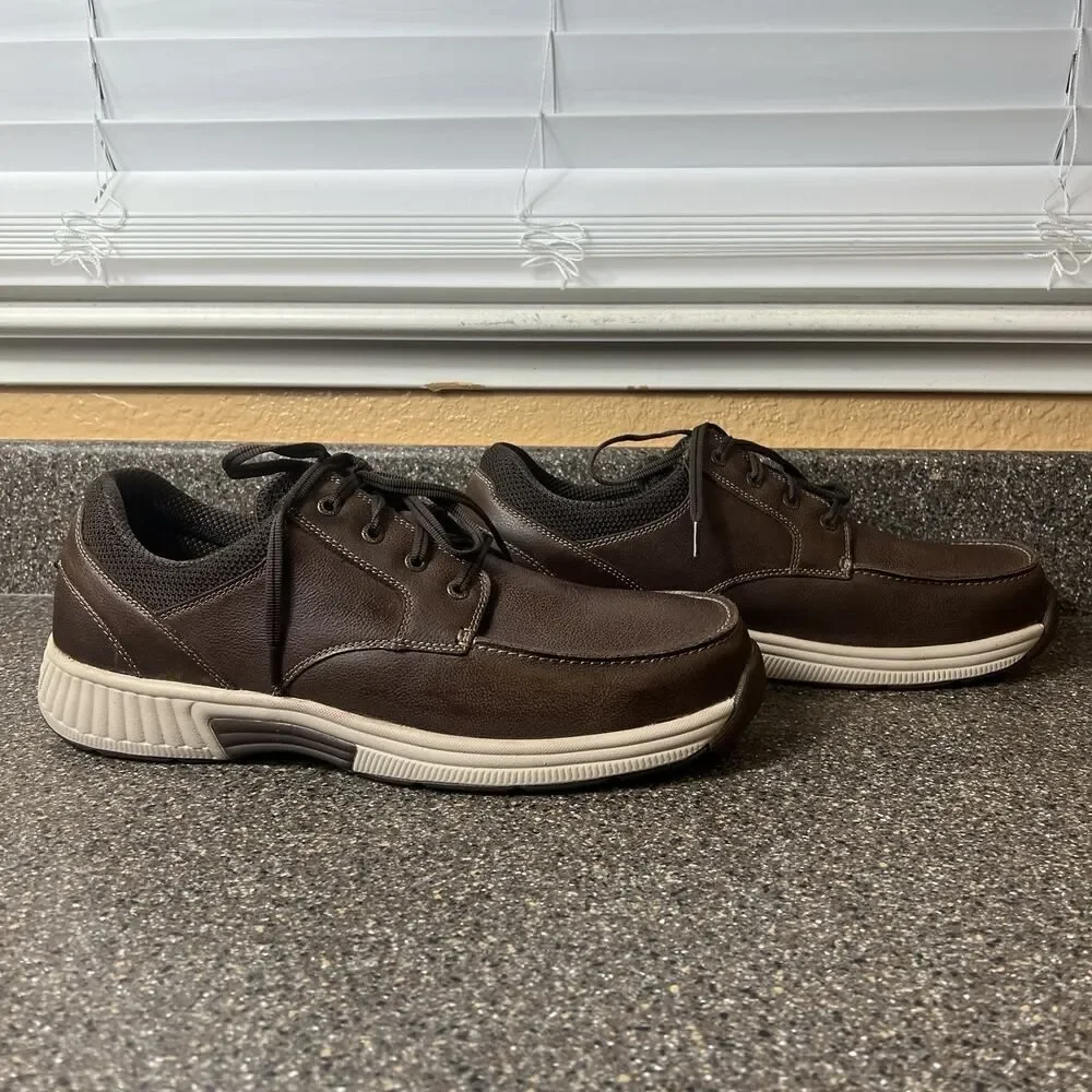 Orthofeet 428 Mens Sz 13 M Brown Comfort Casual Walking Driving Shoe Lace Up Low